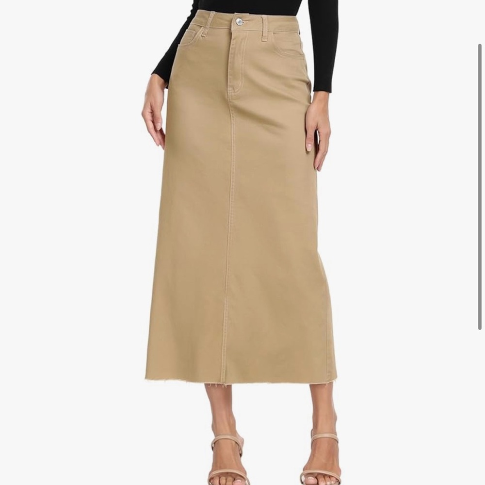 100% cotton tan skirt